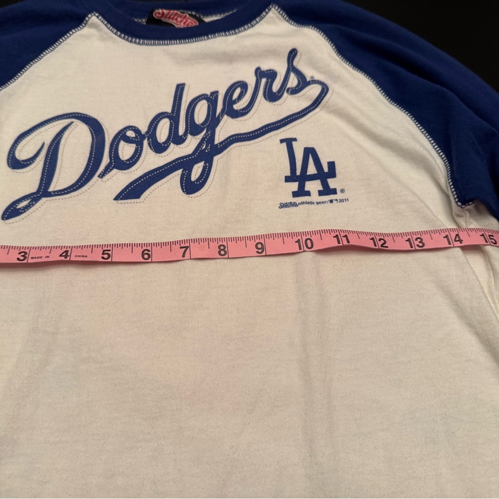 Women’s Raglan Tee - White & Blue